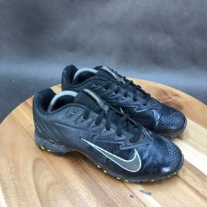 Nike Vapor BSBL Cleats Youth Size 4.5Y Black Low Top Lace‎ Up Molded